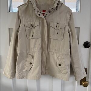 Esprit Light Tan Utility Jacket with Hood